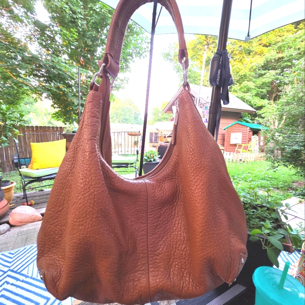 Talbot Pebble Leather Shoulder Hobo Bag - Picture 12 of 15